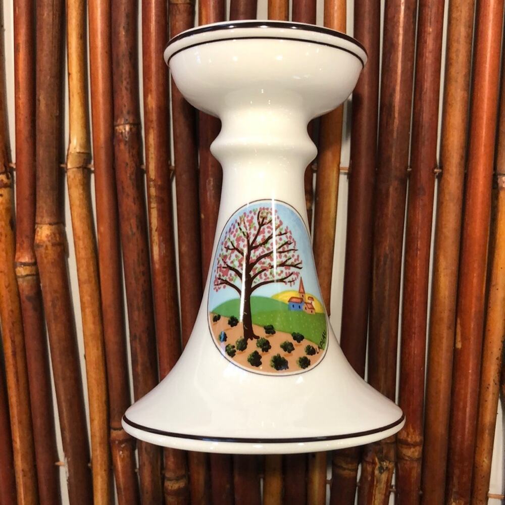 Villeroy & Boch Laplau Design Naïf 4-3/4” Porcelain Candle‎ Holder FLAWLESS